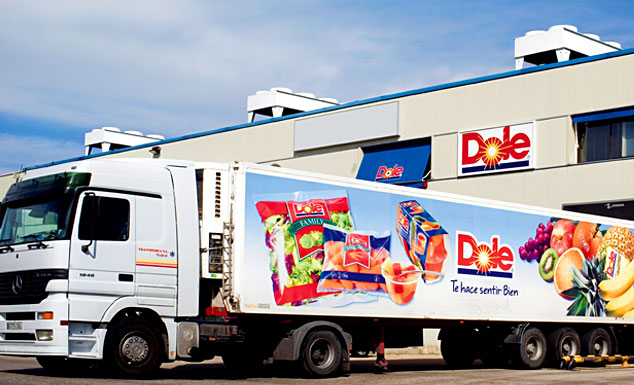 Outside the ripening and distribution center in Madrid, Spain.