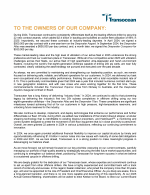 Letter to the Owners of Our Company