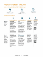 Proxy Statement Summary