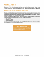 Agenda Item 8. Election of the Members of the Compensation Committee, Each for a Term Extending Until Completion of the Next Annual General Meeting