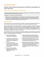 Agenda Item 11. Advisory Vote to Approve Named Executive Officer Compensation for Fiscal Year 2025