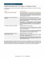 - Potential Payments Upon Termination or Change of Control